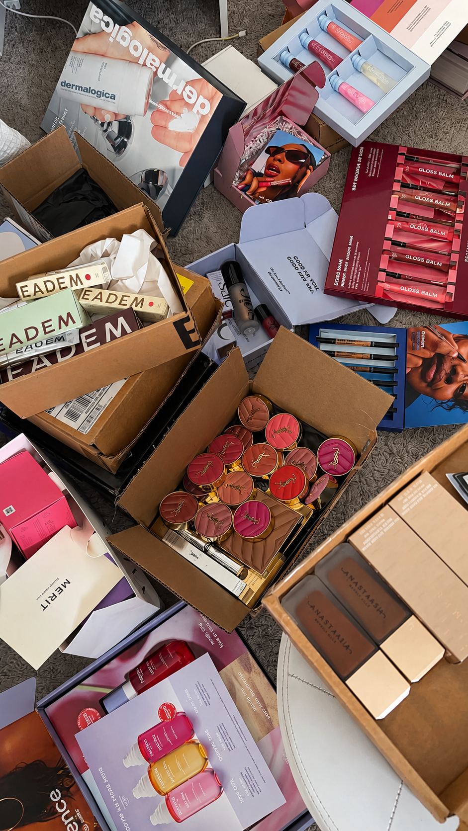 Beauty products from PR packages